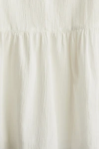 Flared-Hem Cotton Dress
