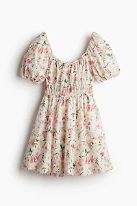 Bubble-Hem Cotton Dress