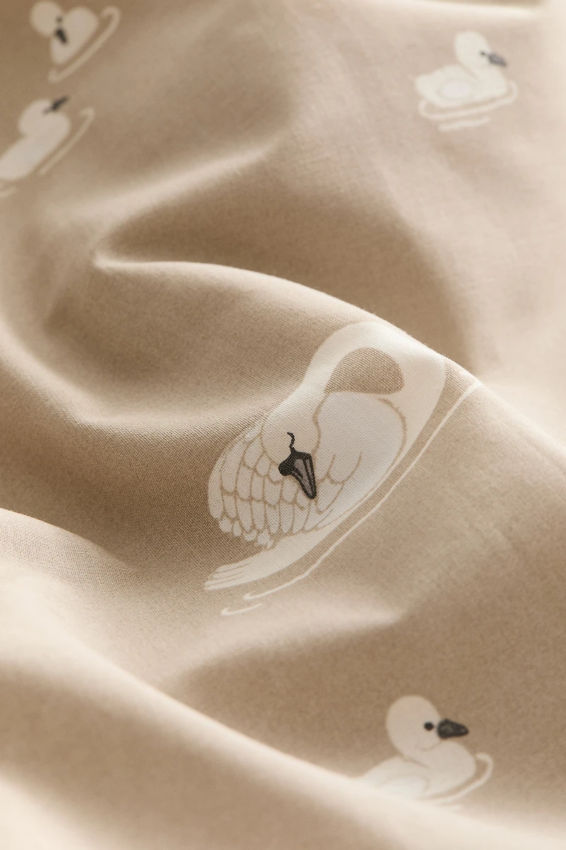 Patterned Cotton Crib Duvet Cover Set