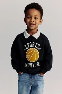 Printed crew-neck sweatshirt