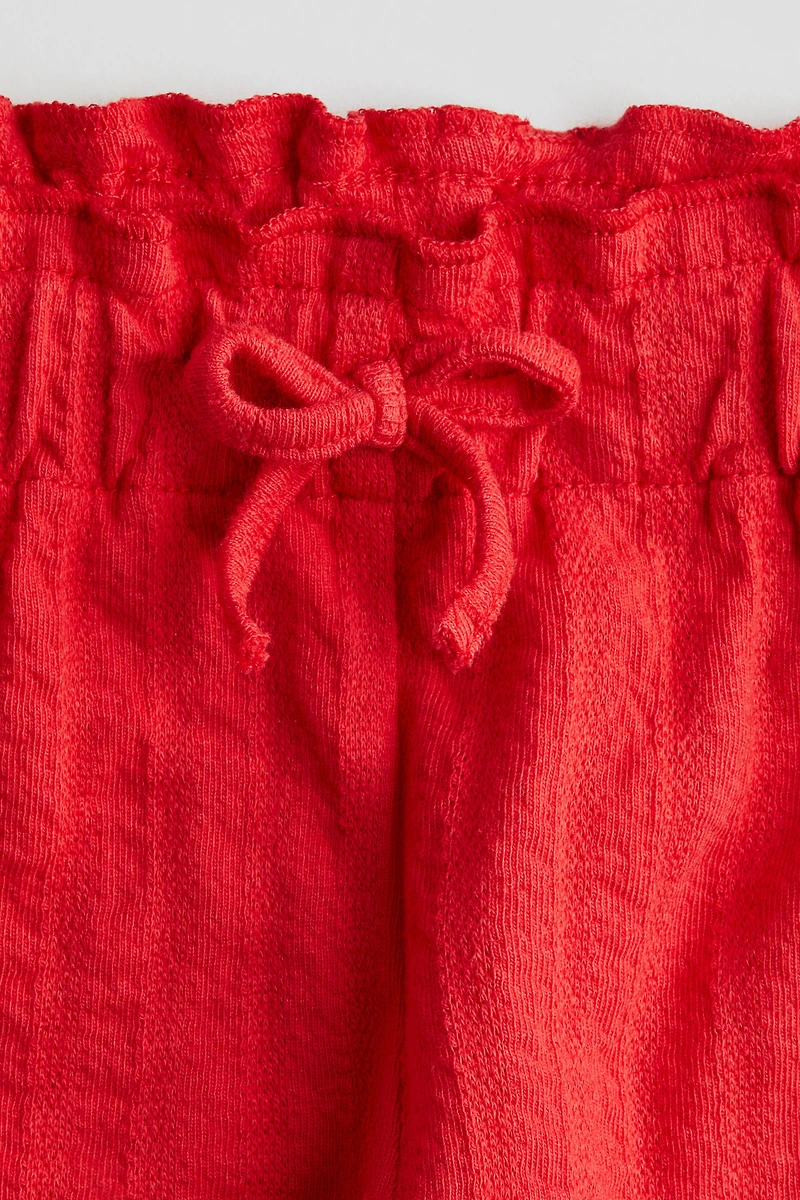 Textured Cotton Pants