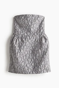 Jacquard-Weave Bandeau Dress