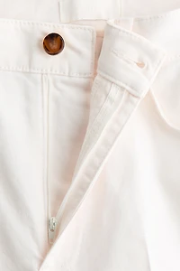 Pantalon coupe bottillon en toile de coton