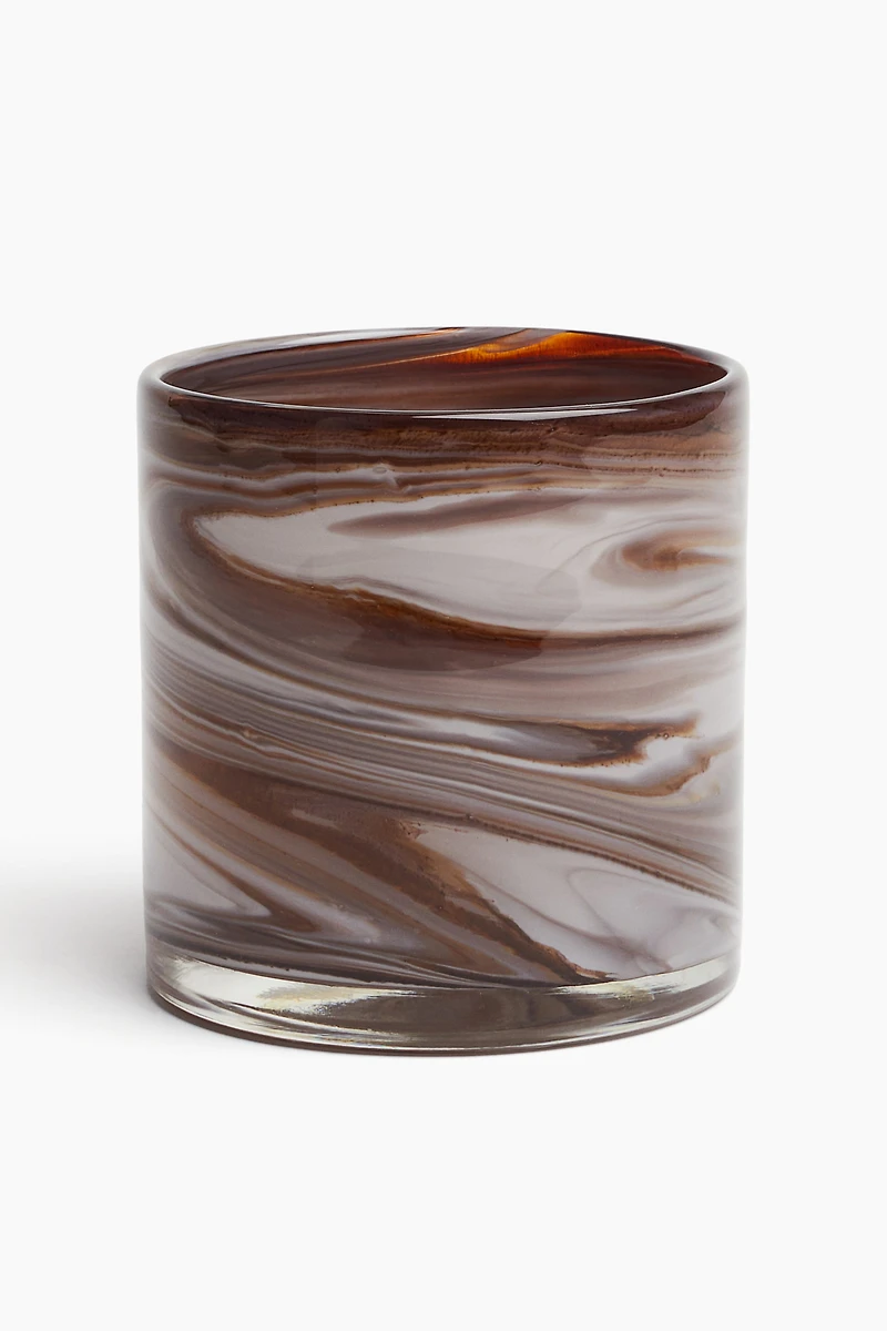 Lanterne à bougie en verre
