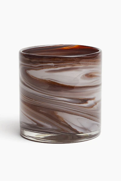 Lanterne à bougie en verre