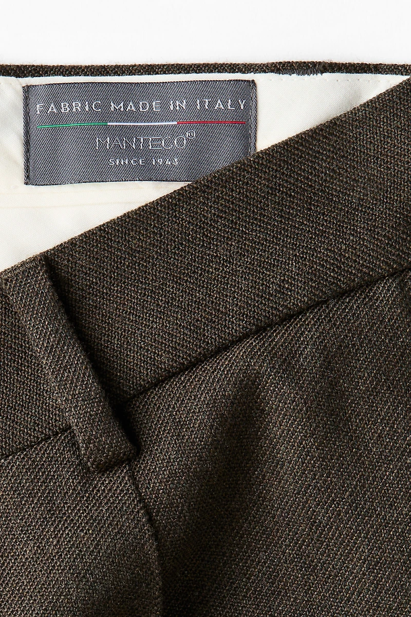 Regular-Fit Wool-Blend Suit Pants
