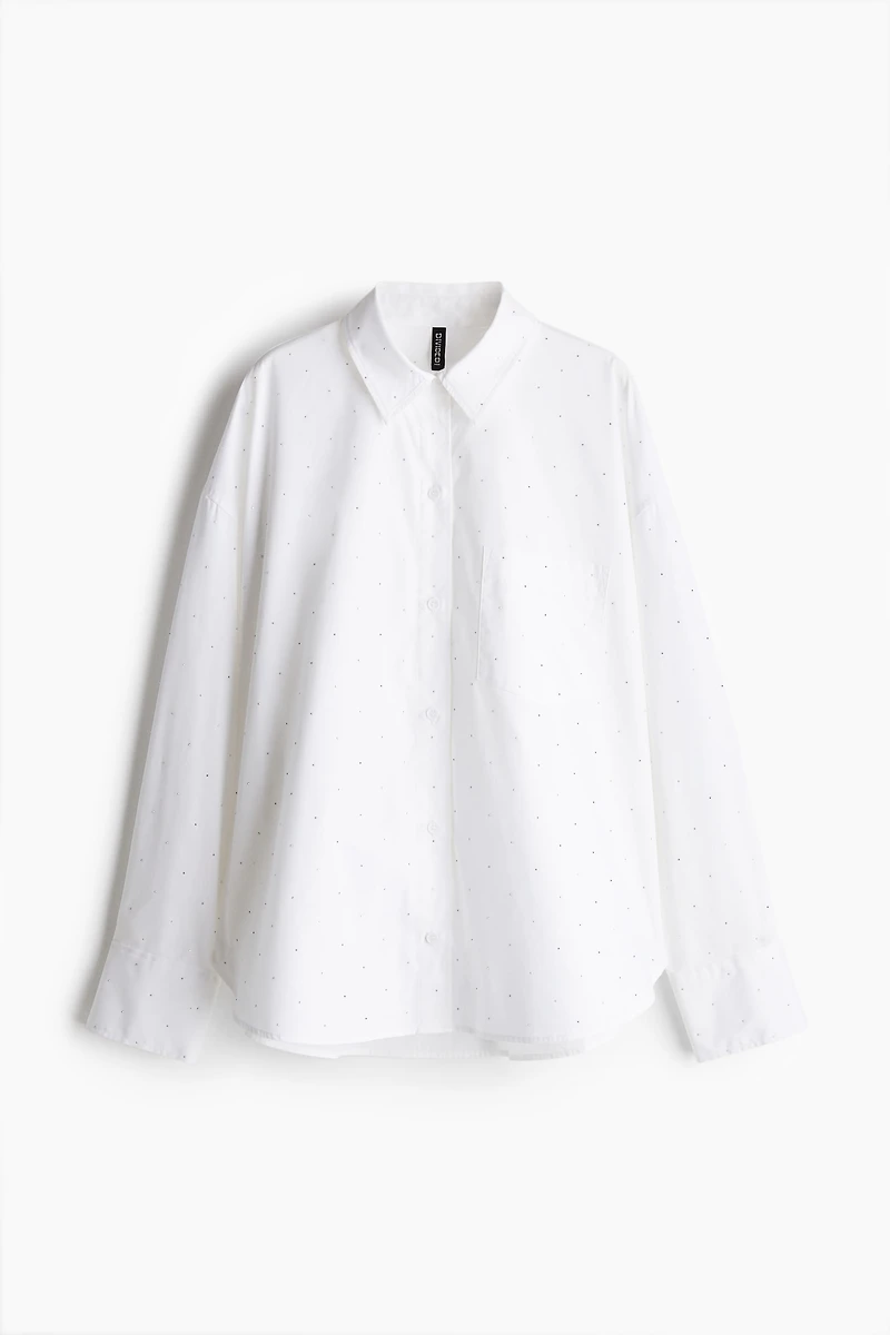 Chemise grande taille ornée de strass