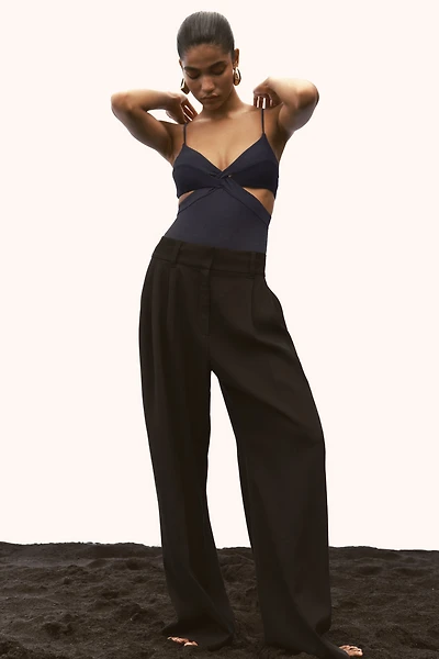 Padded-Cup Cutout Swimsuit