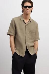 Regular-Fit Textured Resort Shirt