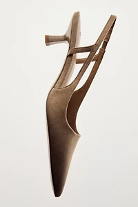 Escarpins à bride arrière avec talon bobine