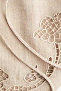 Beach Shorts with Eyelet Embroidery