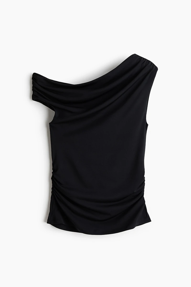Haut asymétrique à effet drapé