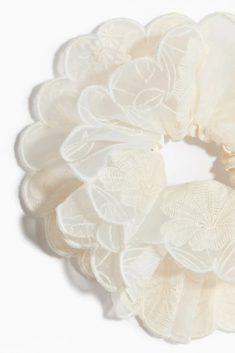 Embroidered Scrunchie