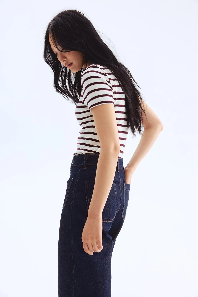 Wide High Ankle Jeans