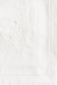 Embroidered-Detail Tablecloth
