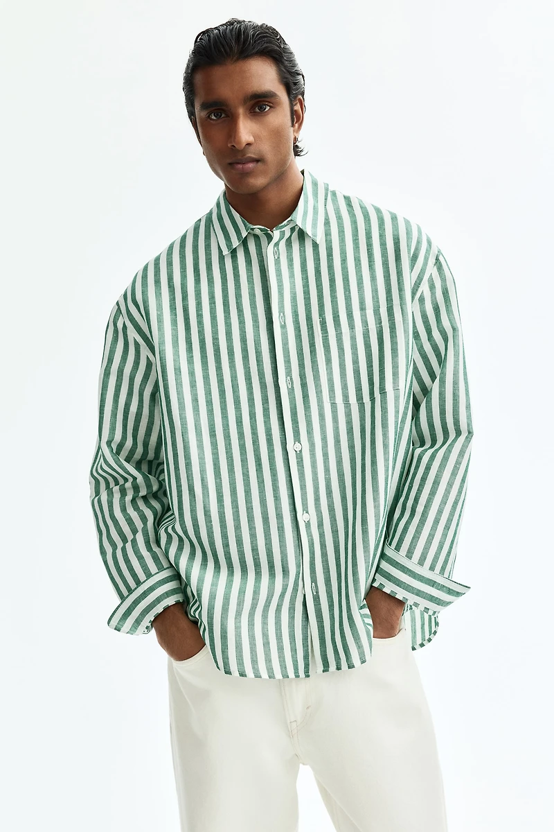 Relaxed-Fit Linen-Blend Shirt