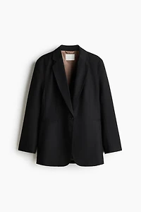 Single-Breasted Twill Blazer