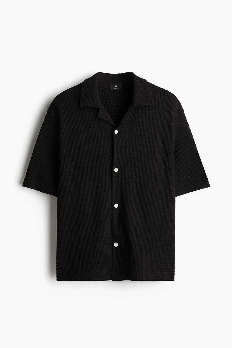 Loose-Fit Waffled Resort Shirt
