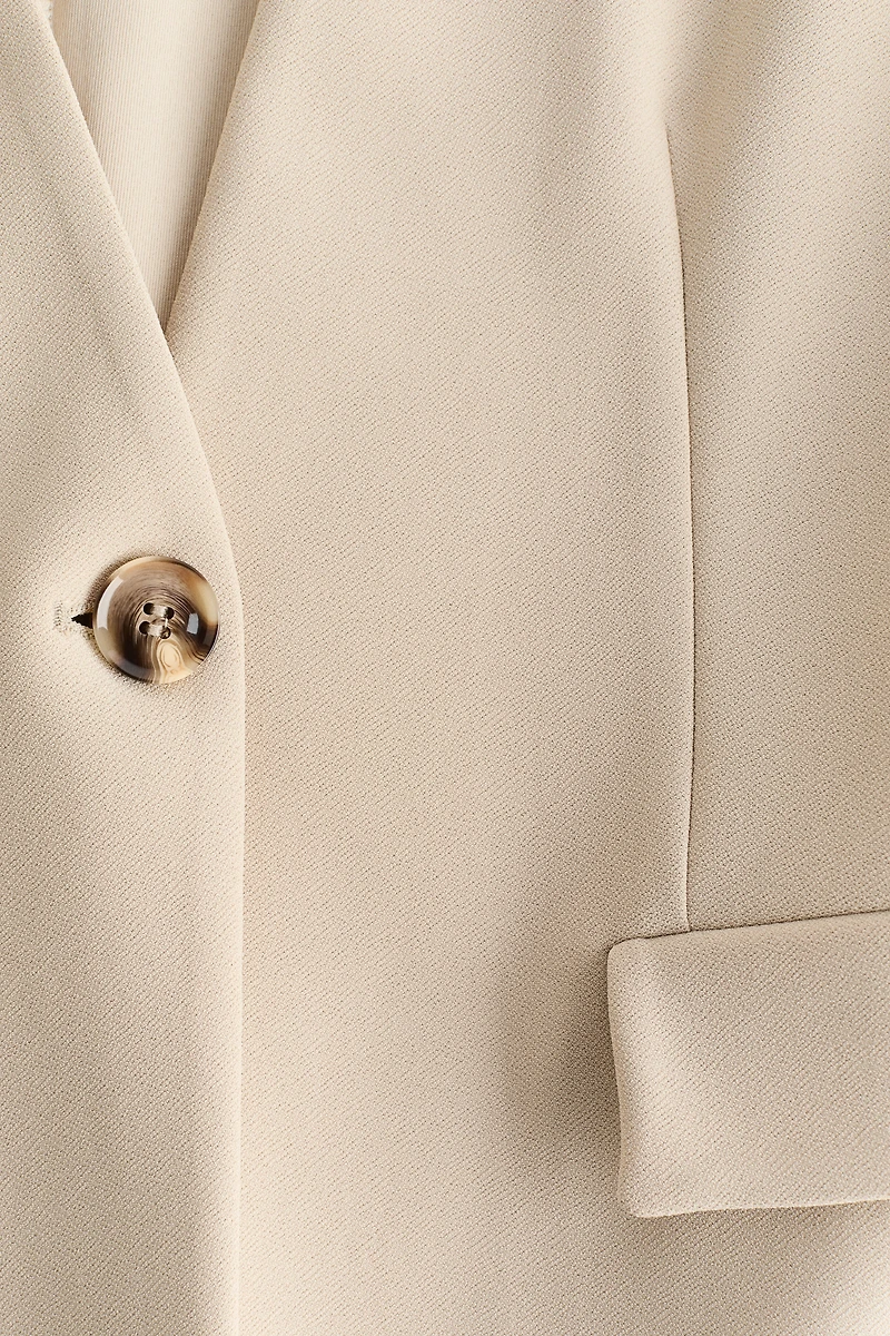 Blazer sans col en jersey