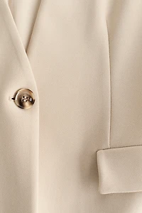 Blazer sans col en jersey