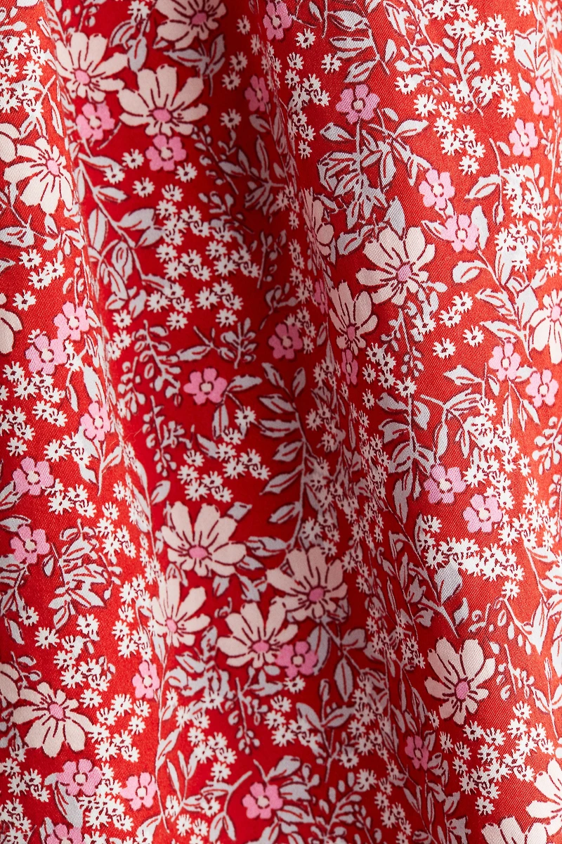 Robe en popeline avec col