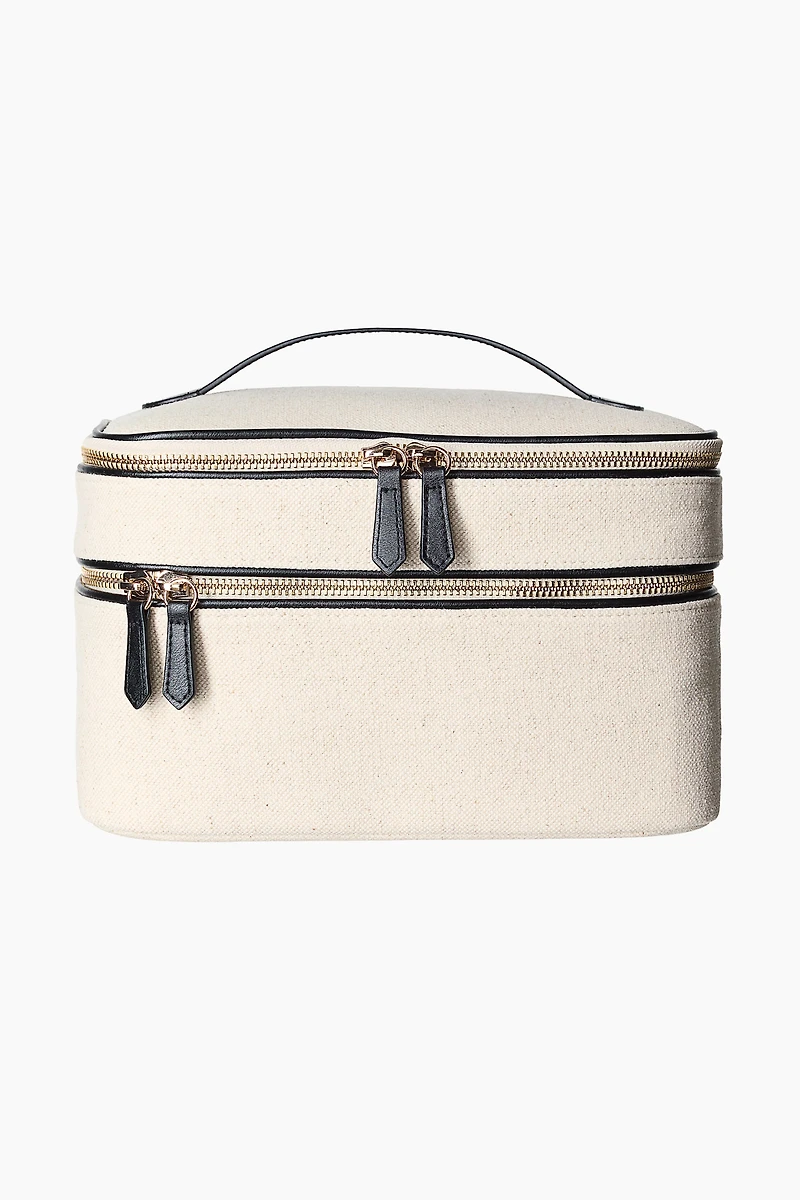 Linen-Blend Toiletry Bag