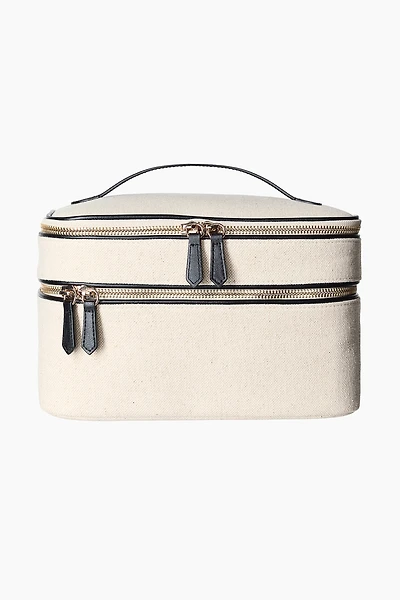Linen-Blend Toiletry Bag