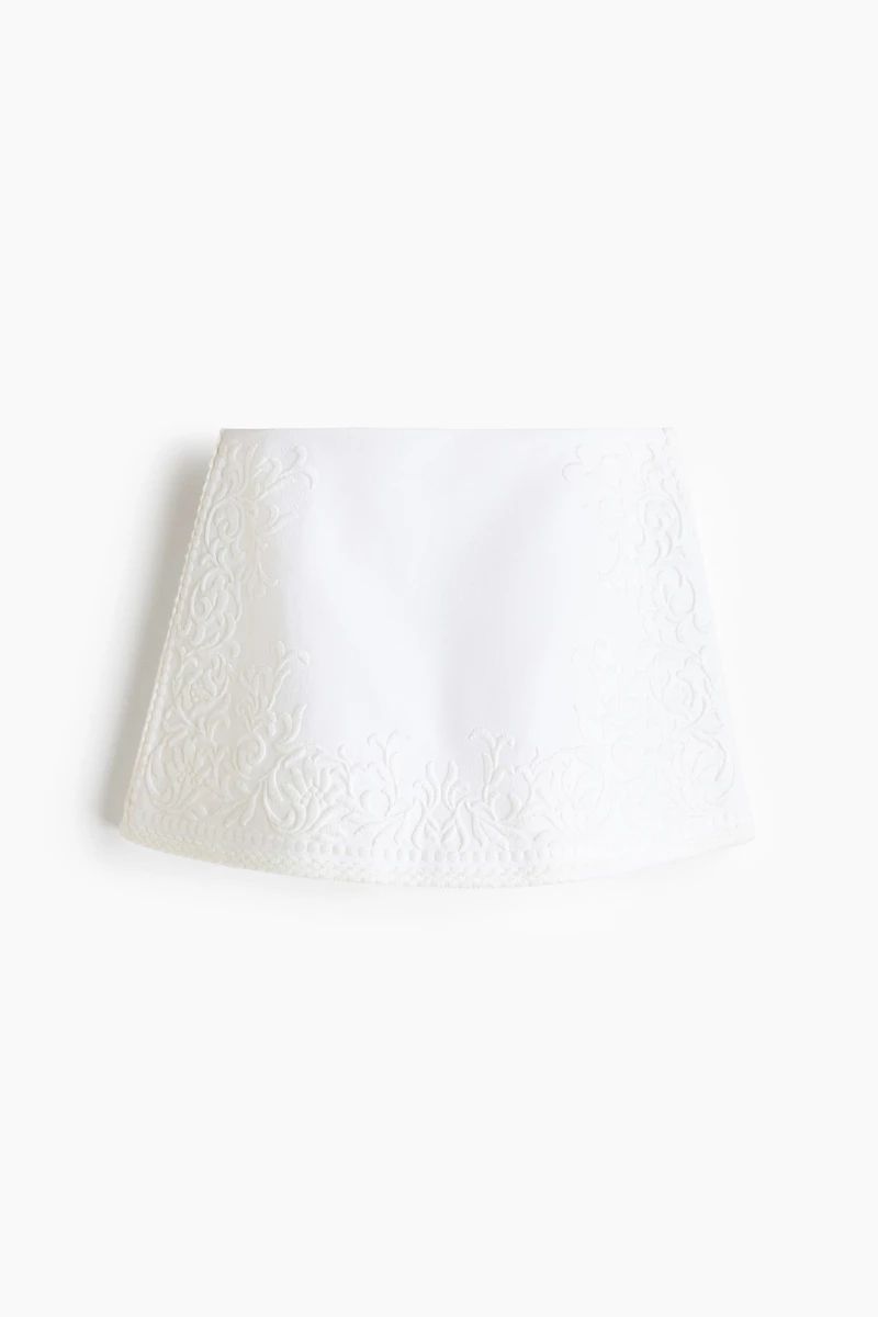 Linen-Blend Mini Skirt