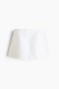 Linen-Blend Mini Skirt