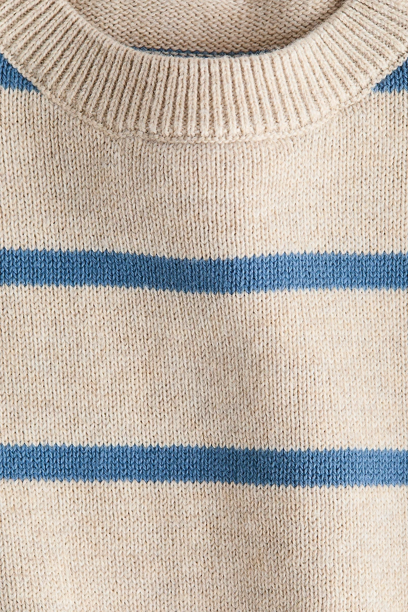 Jacquard-Knit Cotton Sweater
