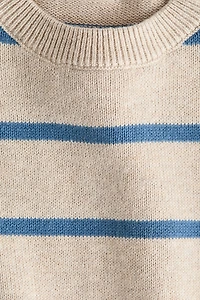 Jacquard-Knit Cotton Sweater