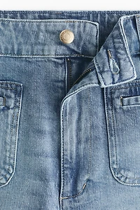 High-Waist Denim Shorts