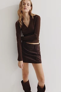 Ribbed Top with Collar