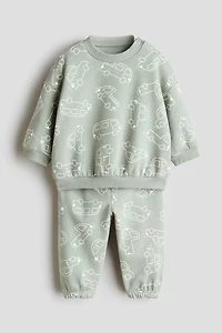 2-Piece Printed Sweatshirt and Joggers Set
