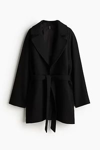 Tie-Belt Felted Coat