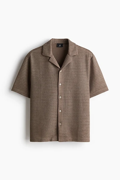 Chemise coupe classique à col cubain