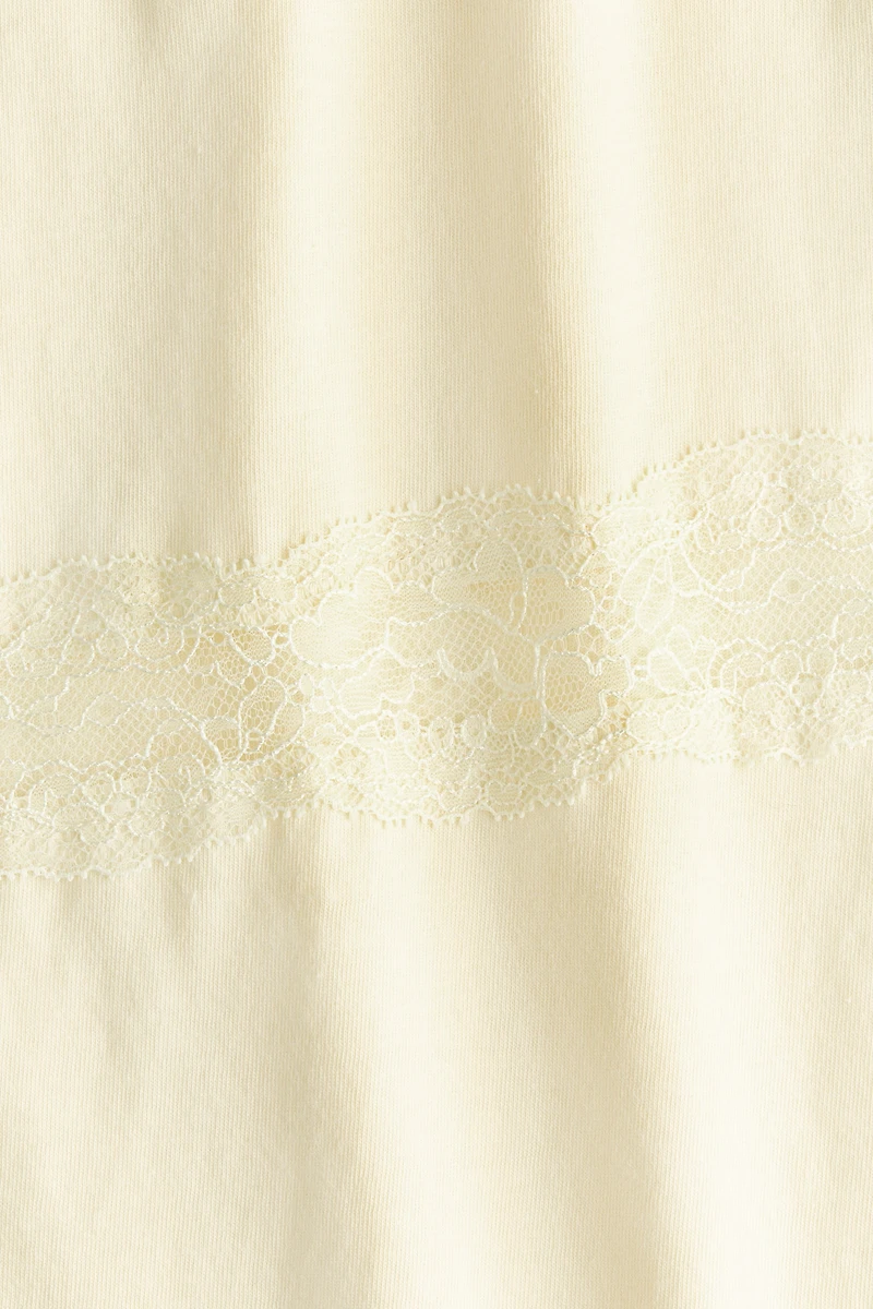 Lace-Trimmed T-Shirt