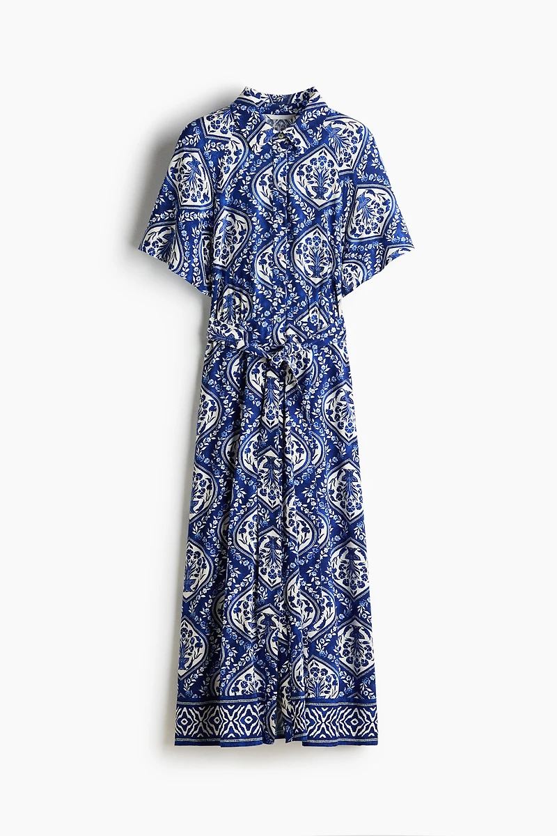 Tie-belt Shirt Dress