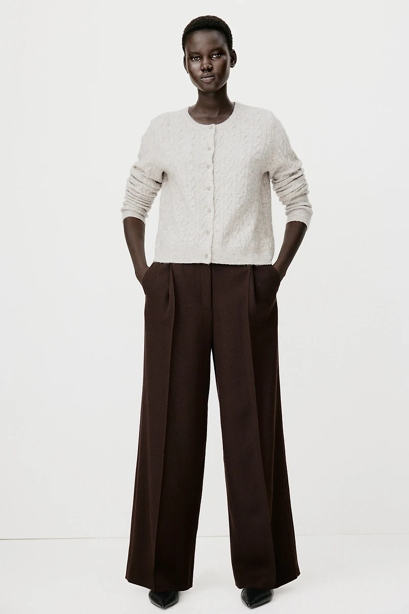 Gilet en tricot torsadé