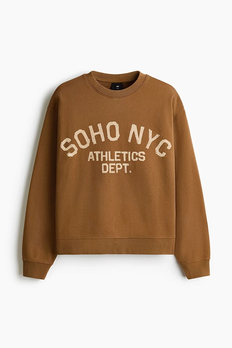 Loose-Fit Printed Sweatshirt