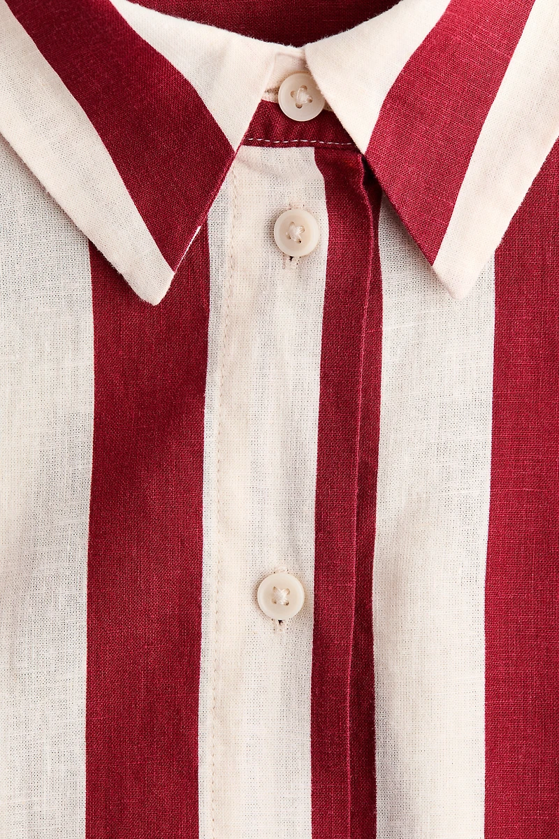 Oversized Linen-Blend Shirt