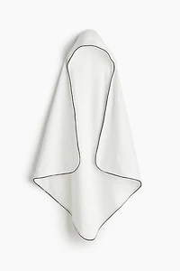 Piping-Detail Hooded Bath Towel