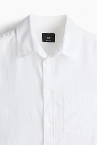 Regular-Fit Linen-Blend Shirt