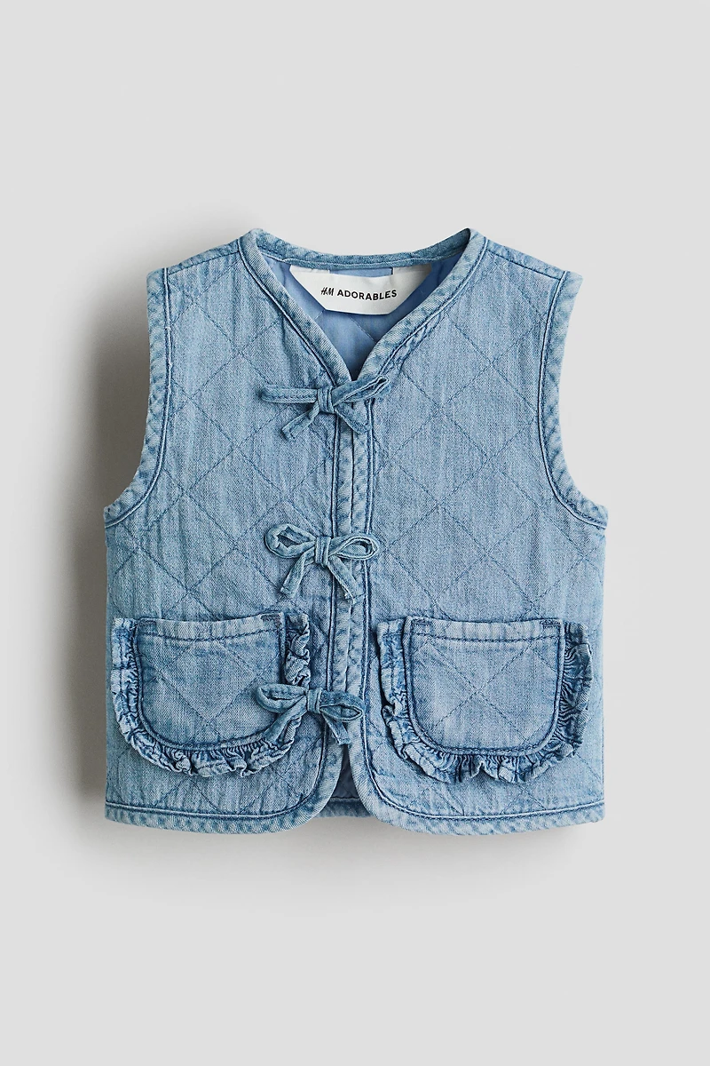 Quilted Denim Vest