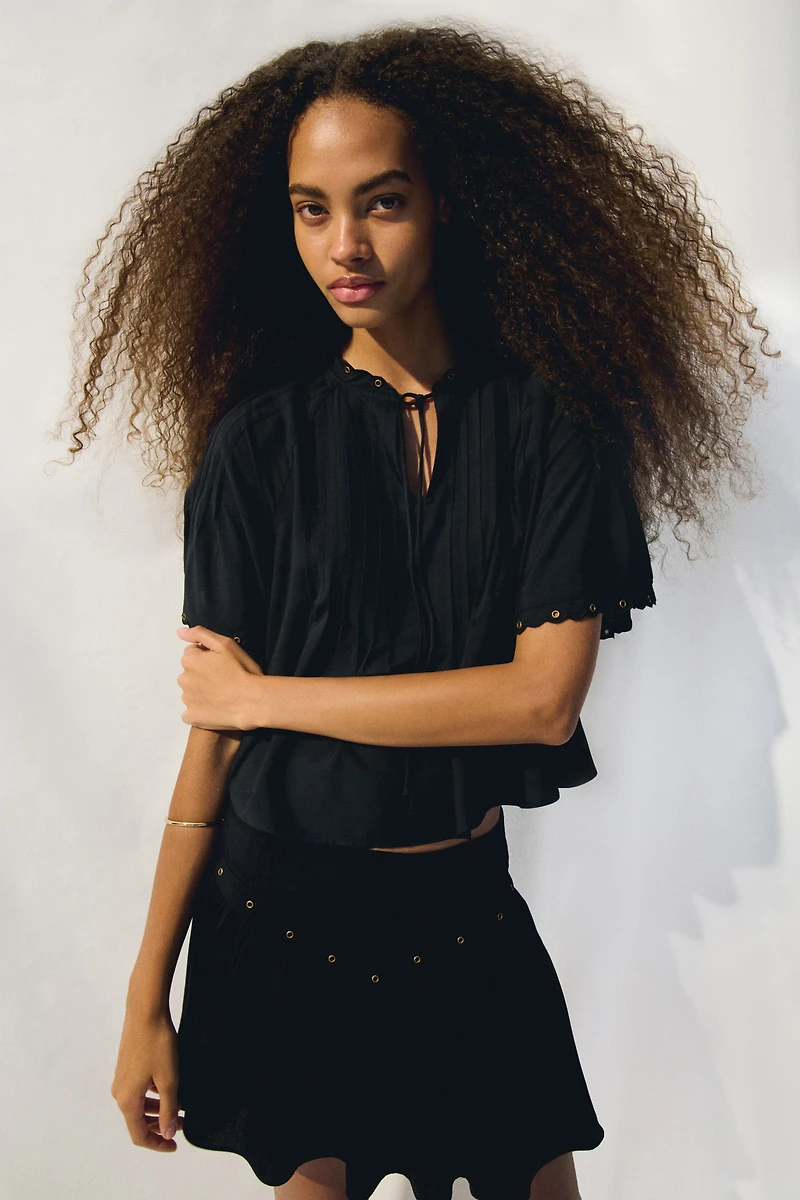 Blouse with Pintucks