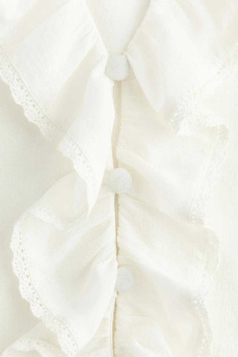 Ruffle-Trimmed Blouse