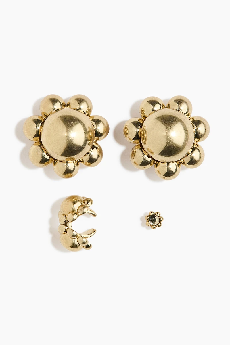 4-Piece Floral Earrings Set