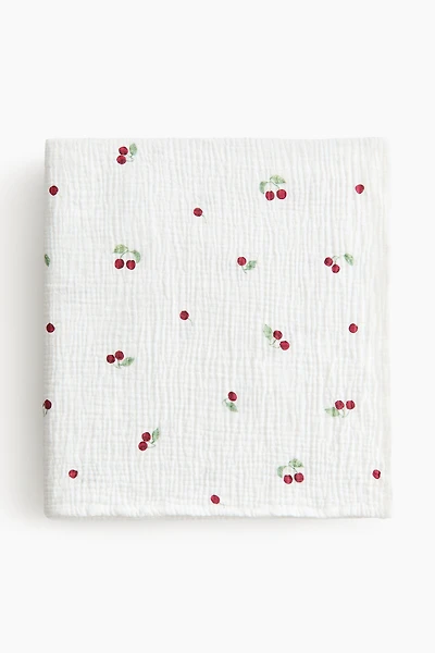 Couverture pour bébé en mousseline à motif