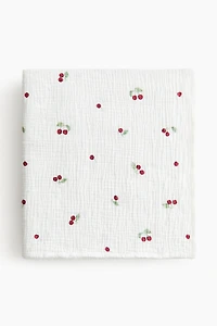 Couverture pour bébé en mousseline à motif