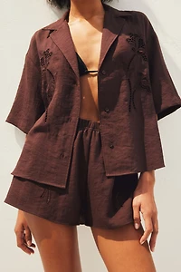 Chemise avec broderie anglaise